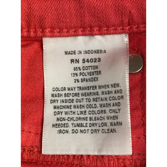 Gap 1969 Women's Red Peach Straight Cropped Legging Jeans Size 24/00 - Picture 9 of 12